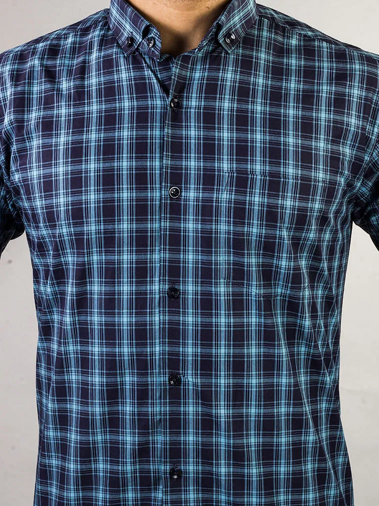 Check Shirt for Men - Valerian Checked Casual Cotton Shirt