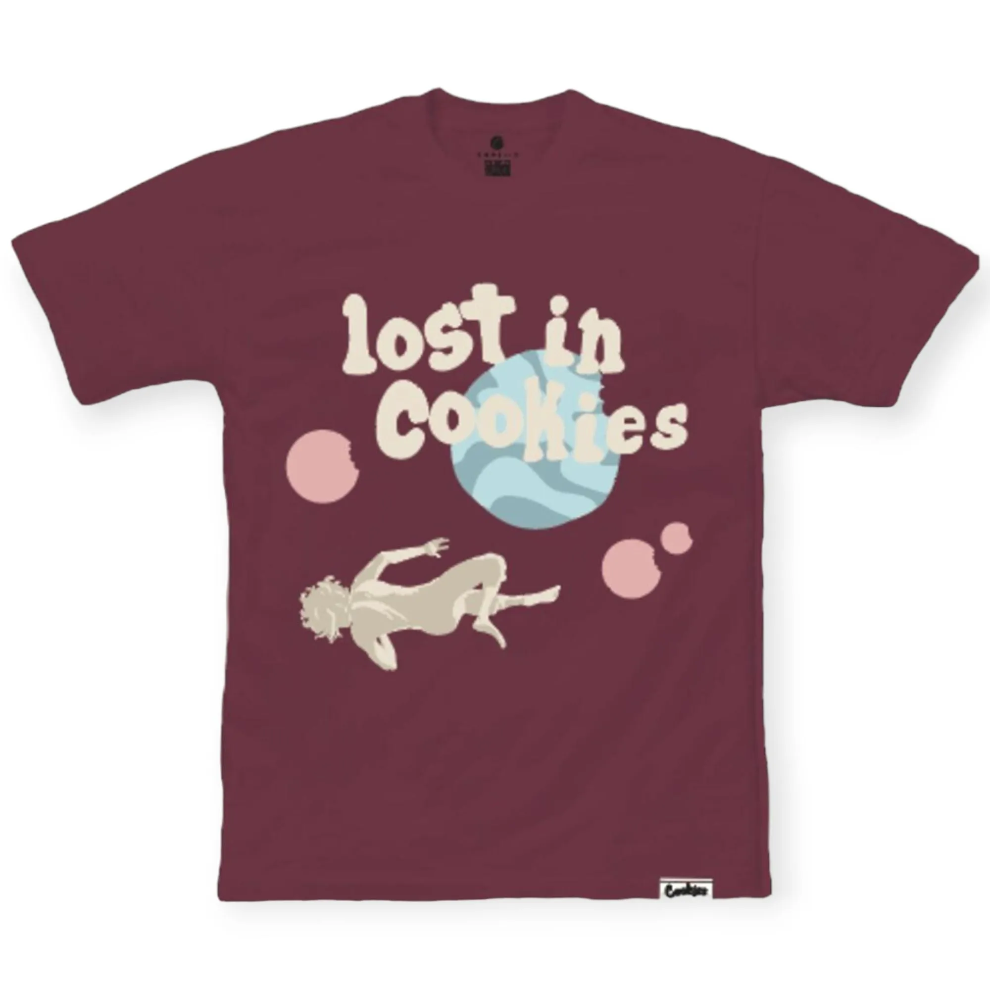 Cookies SF Men  Lost In Cookies SS Tee With Puff Print (Burgundy)