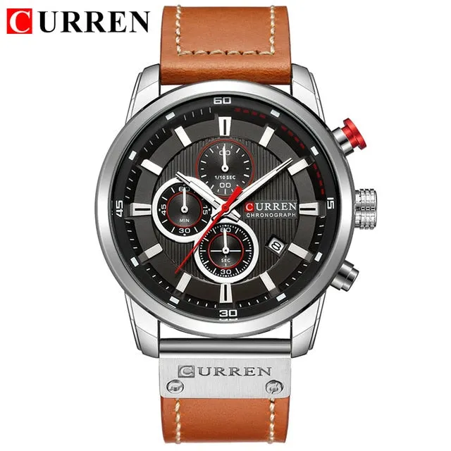 CURREN Luxury Male Chronograph Sport Men's Watch