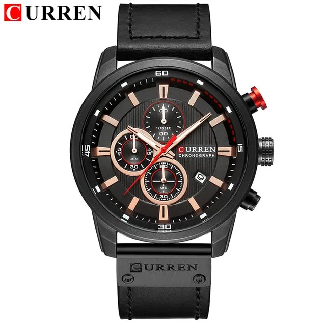 CURREN Luxury Male Chronograph Sport Men's Watch