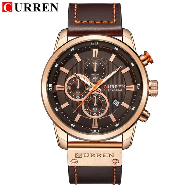 CURREN Luxury Male Chronograph Sport Men's Watch