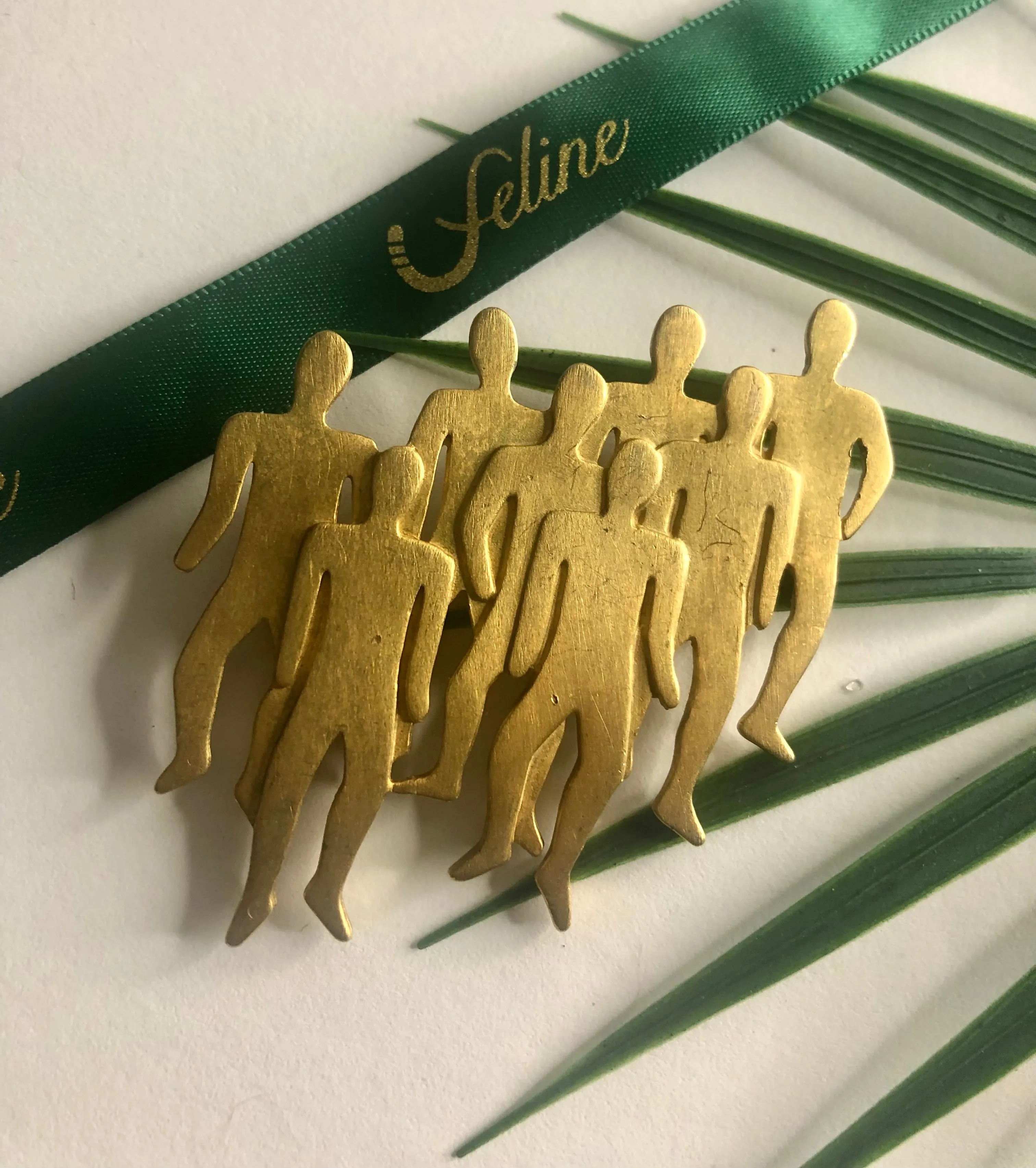 Dancing Men Brooch