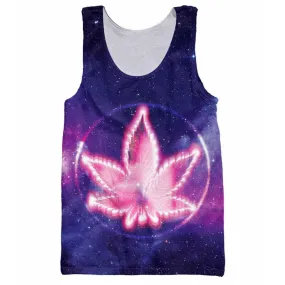 Dank Master Glowing Weed Leaf Tank Top