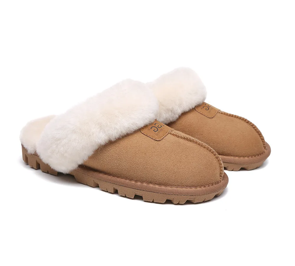 Double Face Sheepskin Wool Home Slippers Suzie Scuff