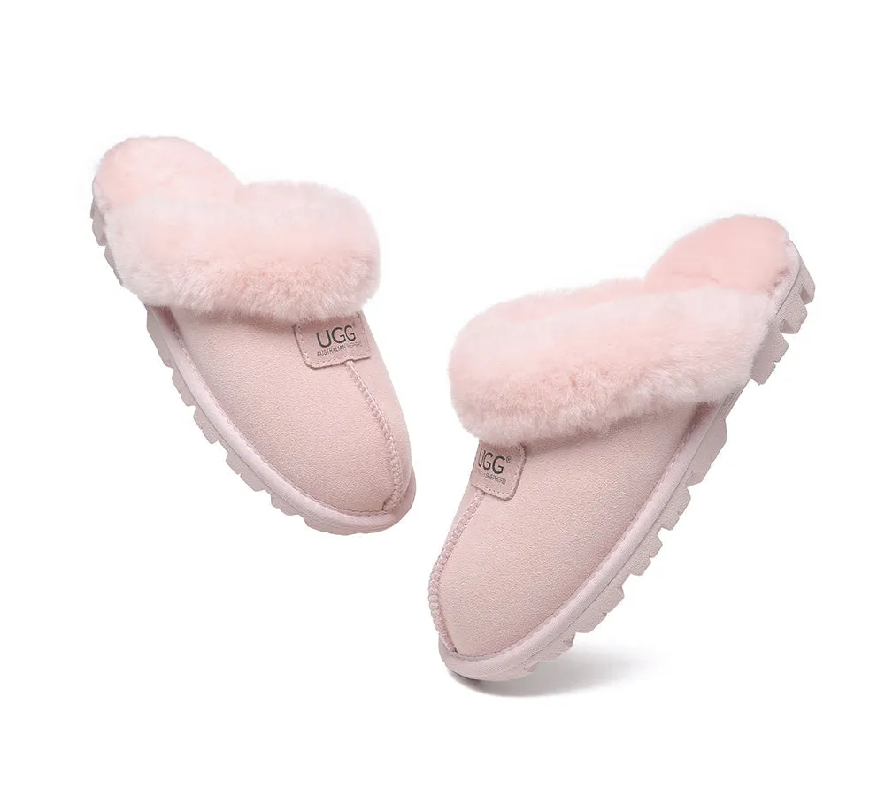 Double Face Sheepskin Wool Home Slippers Suzie Scuff