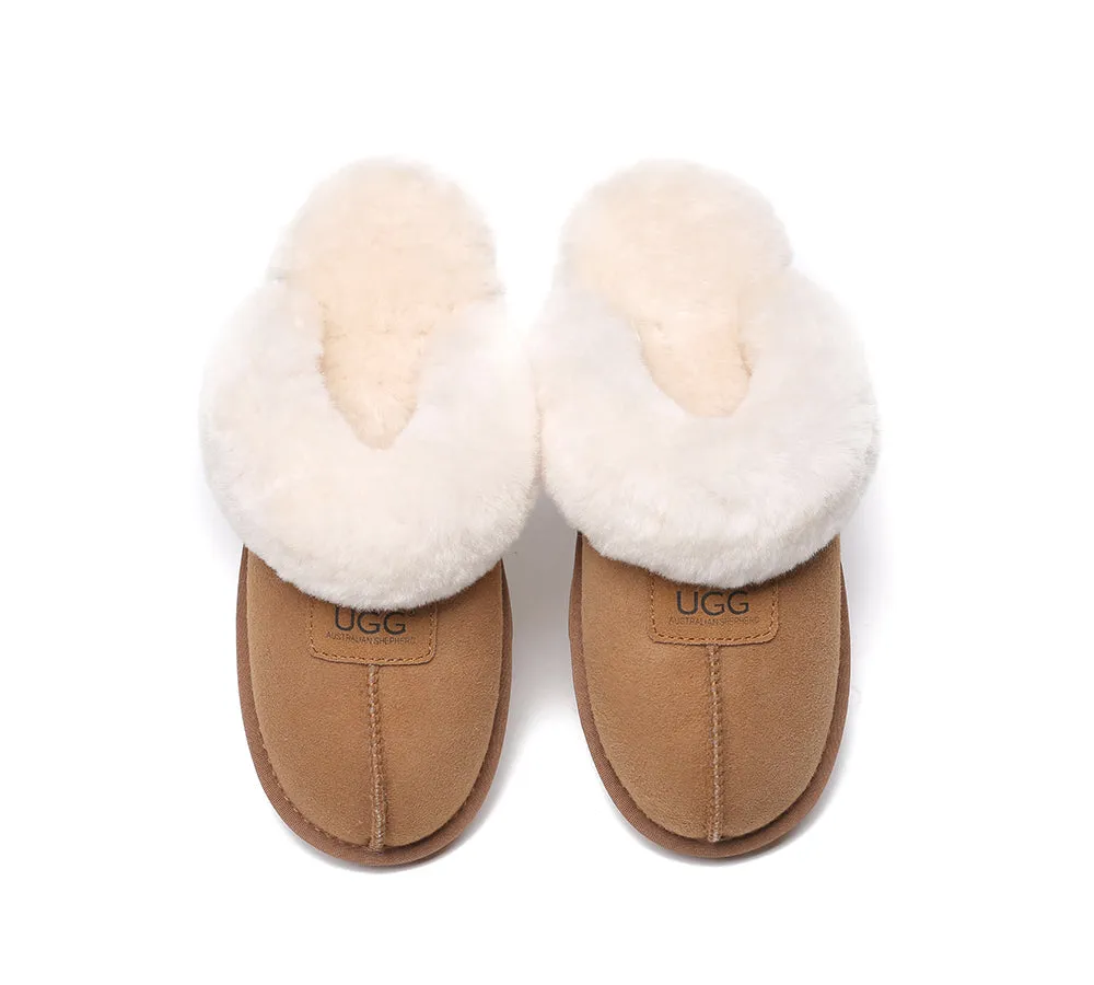 Double Face Sheepskin Wool Home Slippers Suzie Scuff