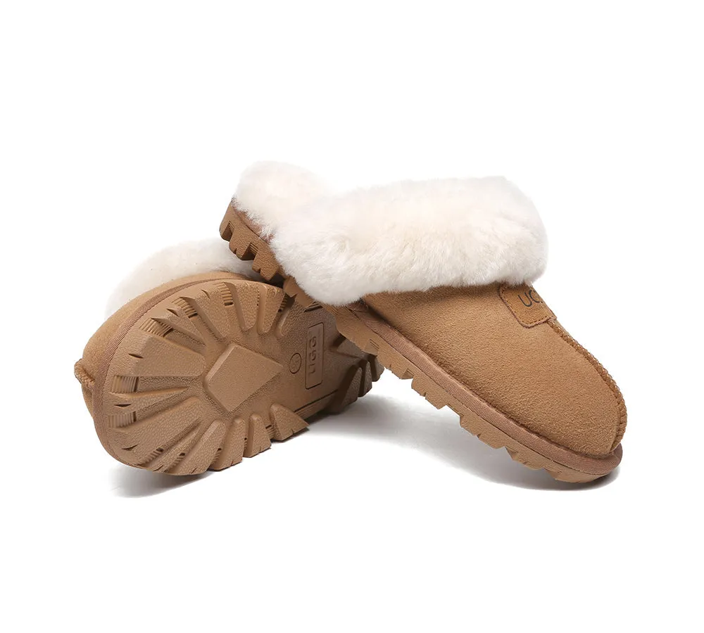 Double Face Sheepskin Wool Home Slippers Suzie Scuff