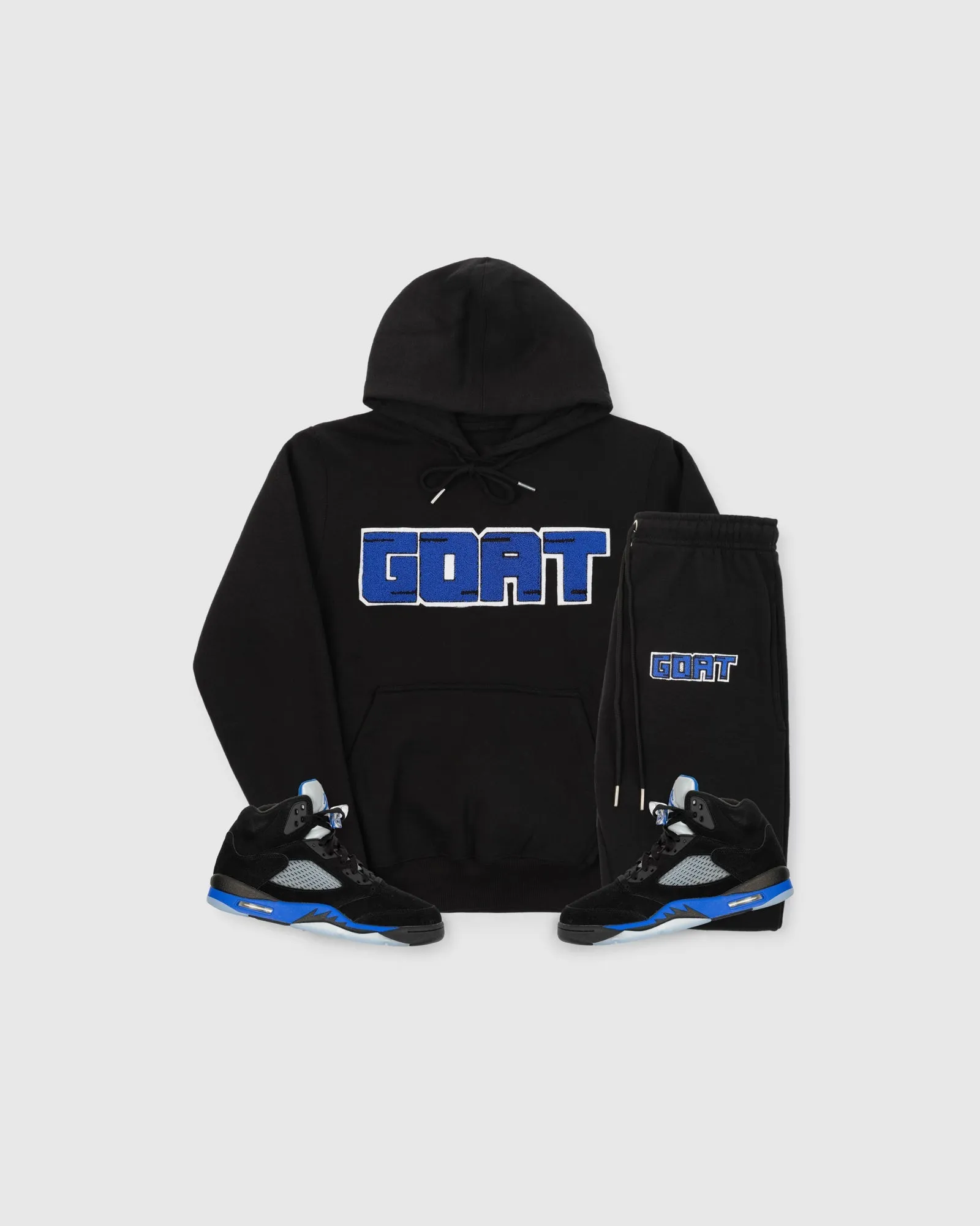 GOAT Classic Chenille Sweatsuit (Black/Racer Blue)