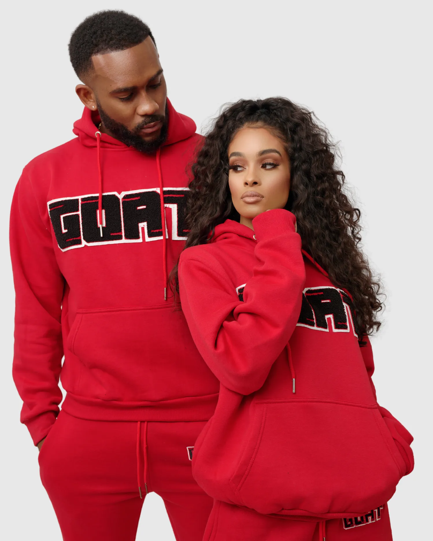 GOAT Classic Chenille Sweatsuit (Red/Black)