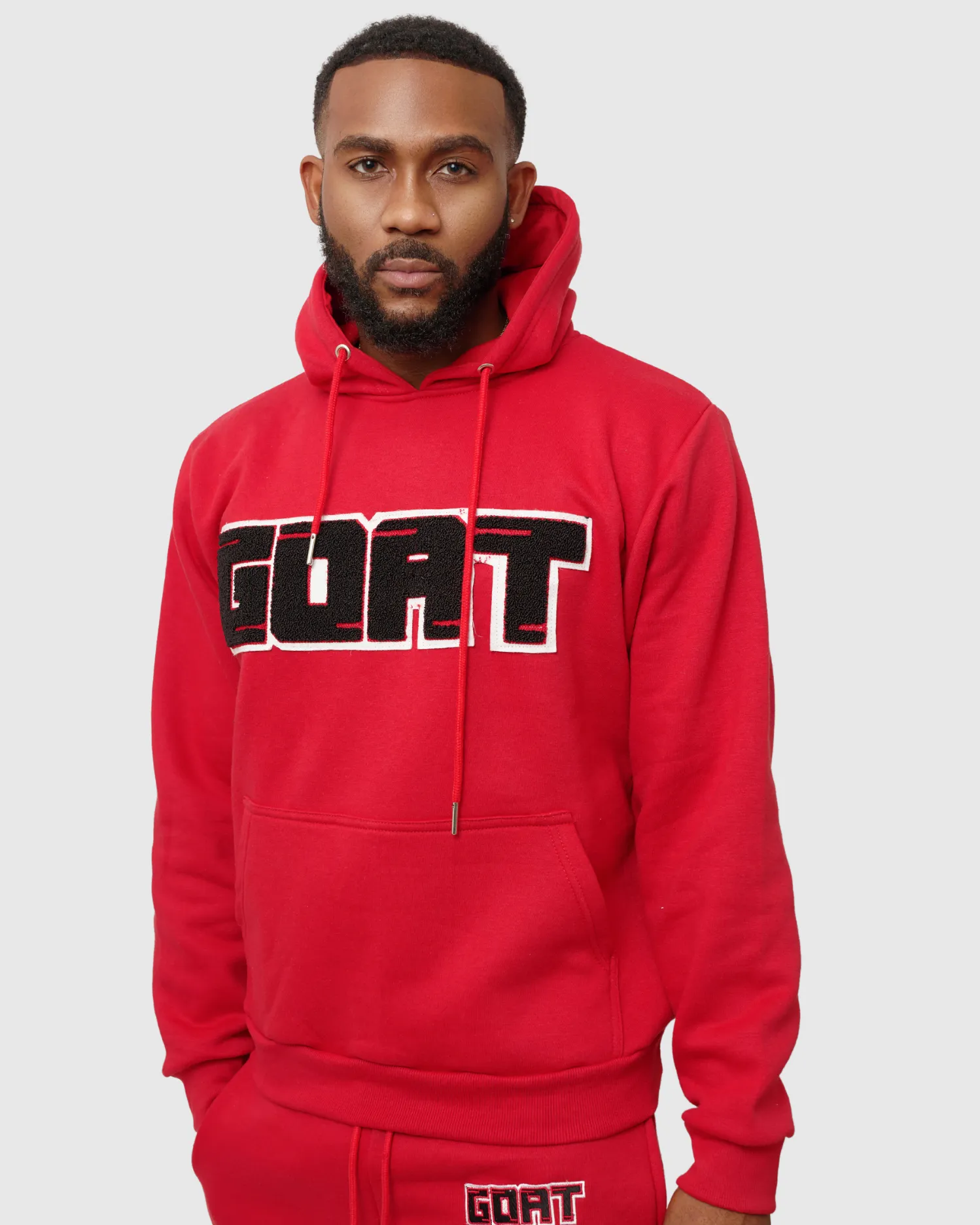 GOAT Classic Chenille Sweatsuit (Red/Black)