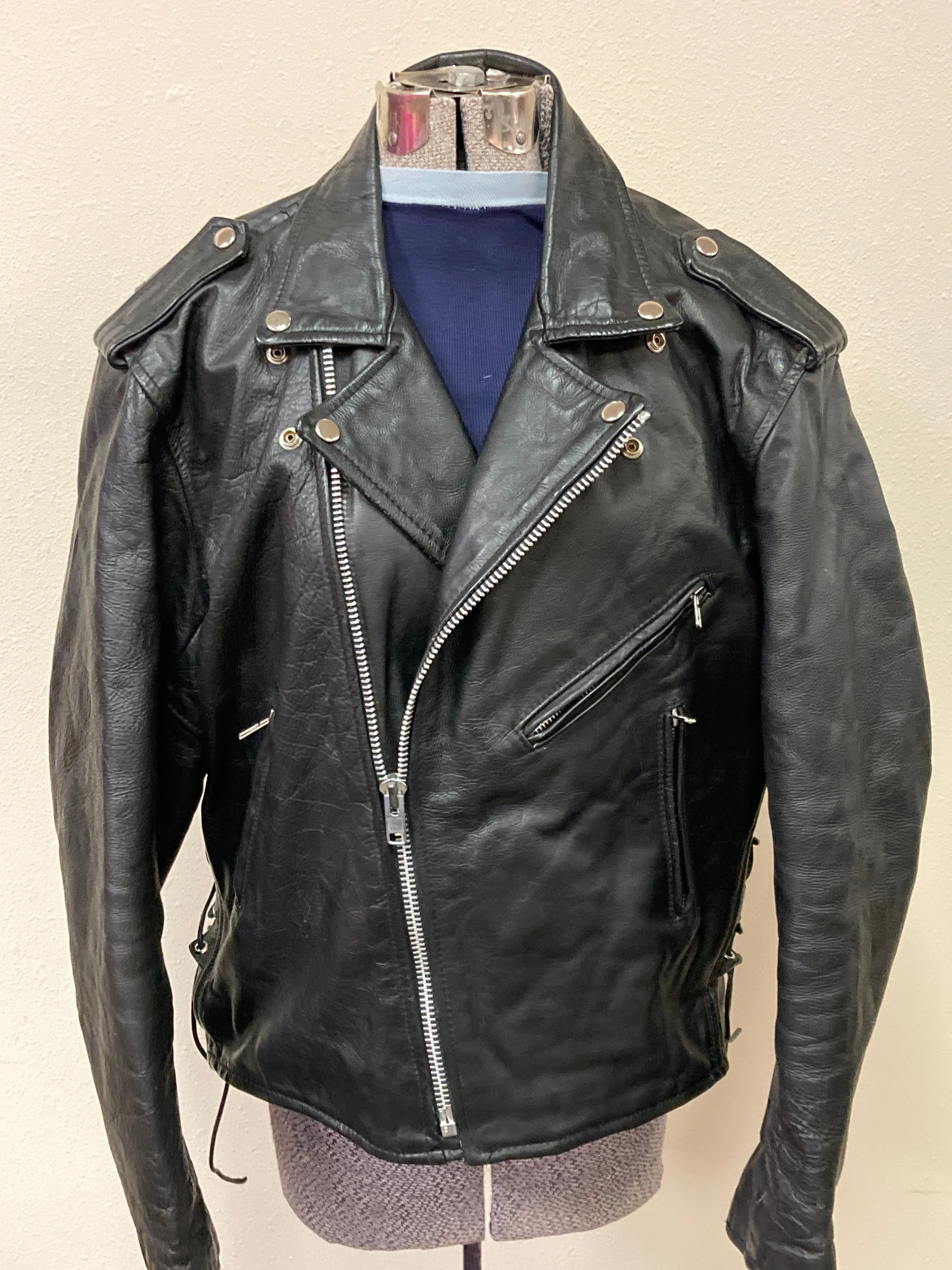 Gold Wing Leather Jacket Men Size 44