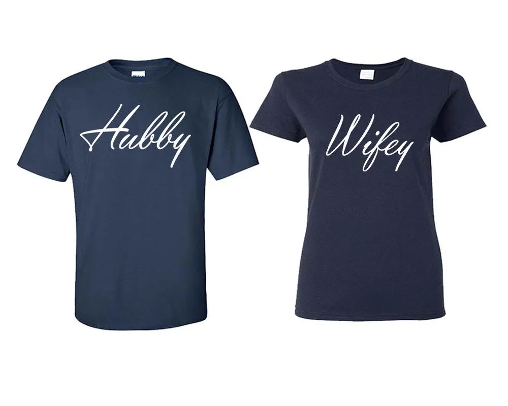 Hubby Wifey Couple Matching T Shirts