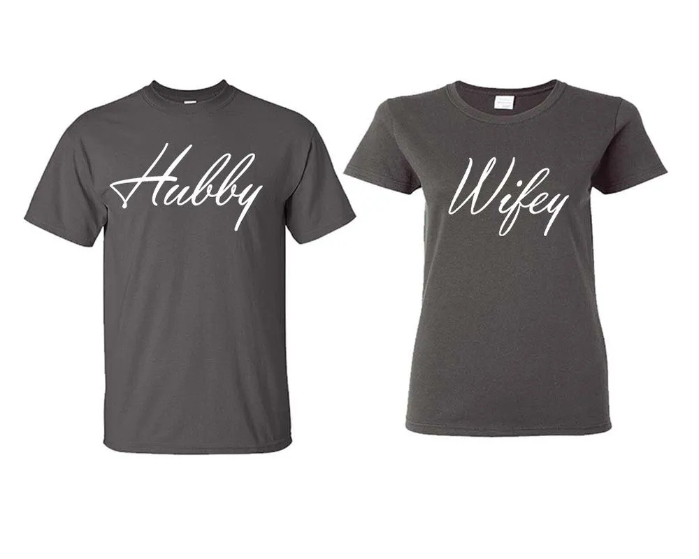 Hubby Wifey Couple Matching T Shirts