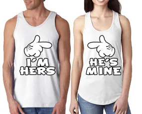 I'm Hers and He's Mine Couple Matching Tanktops