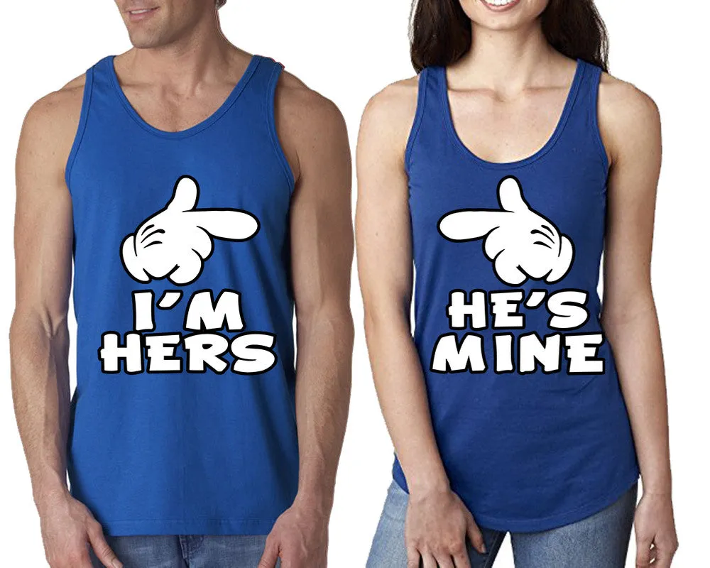 I'm Hers and He's Mine Couple Matching Tanktops