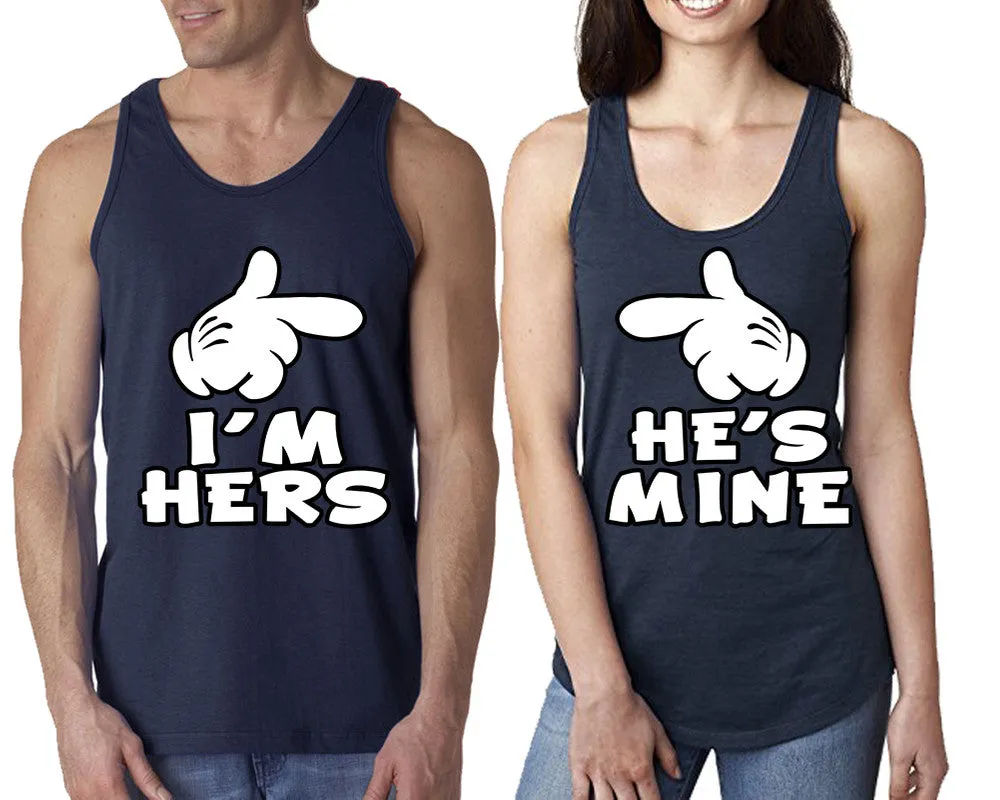 I'm Hers and He's Mine Couple Matching Tanktops