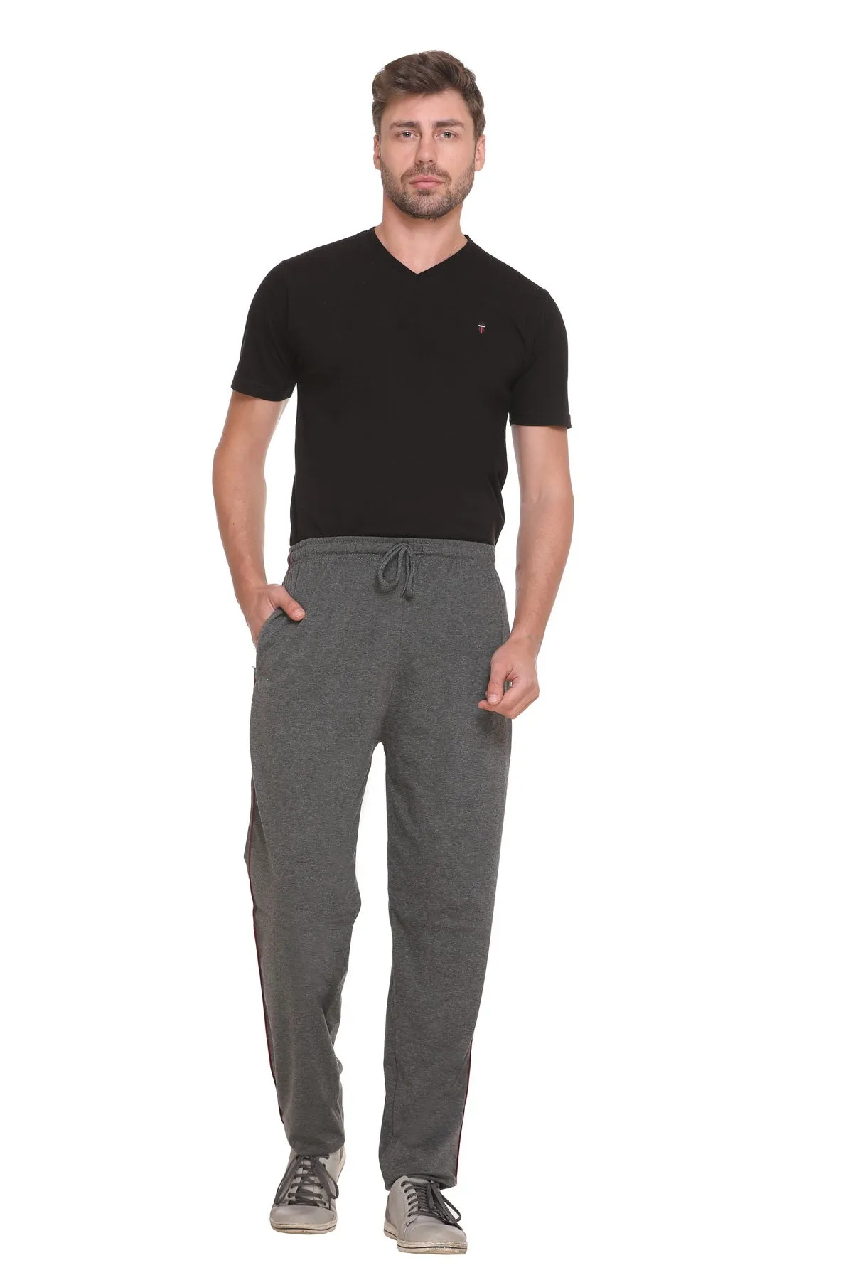 Jinxer Men Plus Size Winter Fleece Track Pants - Dark Grey