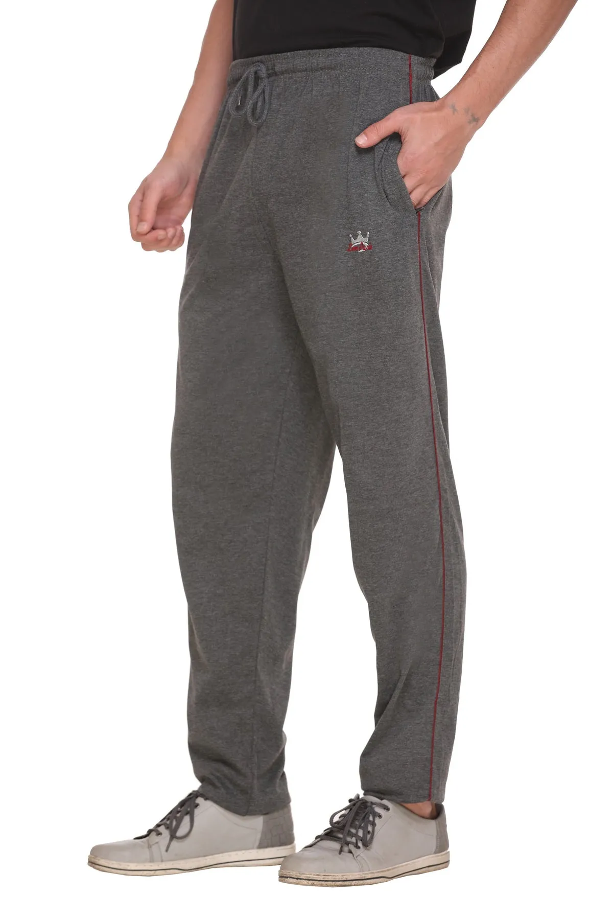 Jinxer Men Plus Size Winter Fleece Track Pants - Dark Grey