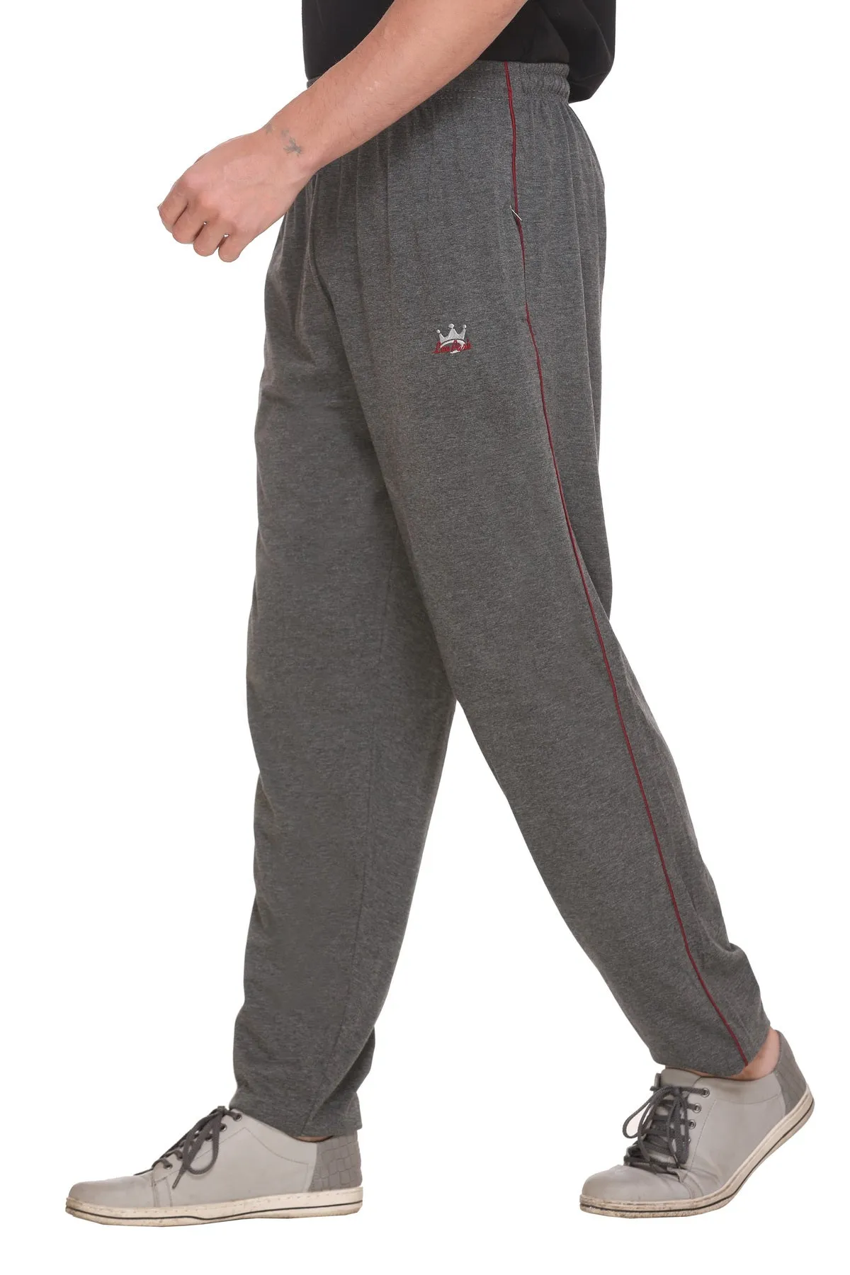 Jinxer Men Plus Size Winter Fleece Track Pants - Dark Grey