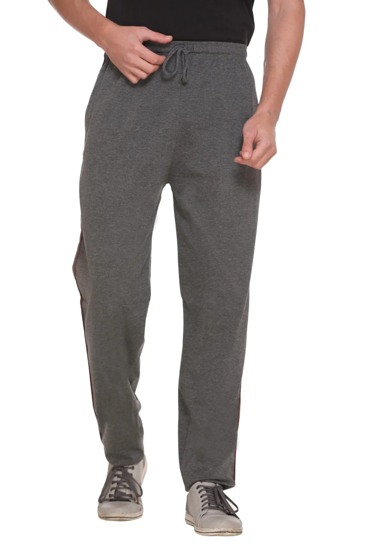 Jinxer Men Plus Size Winter Fleece Track Pants - Dark Grey