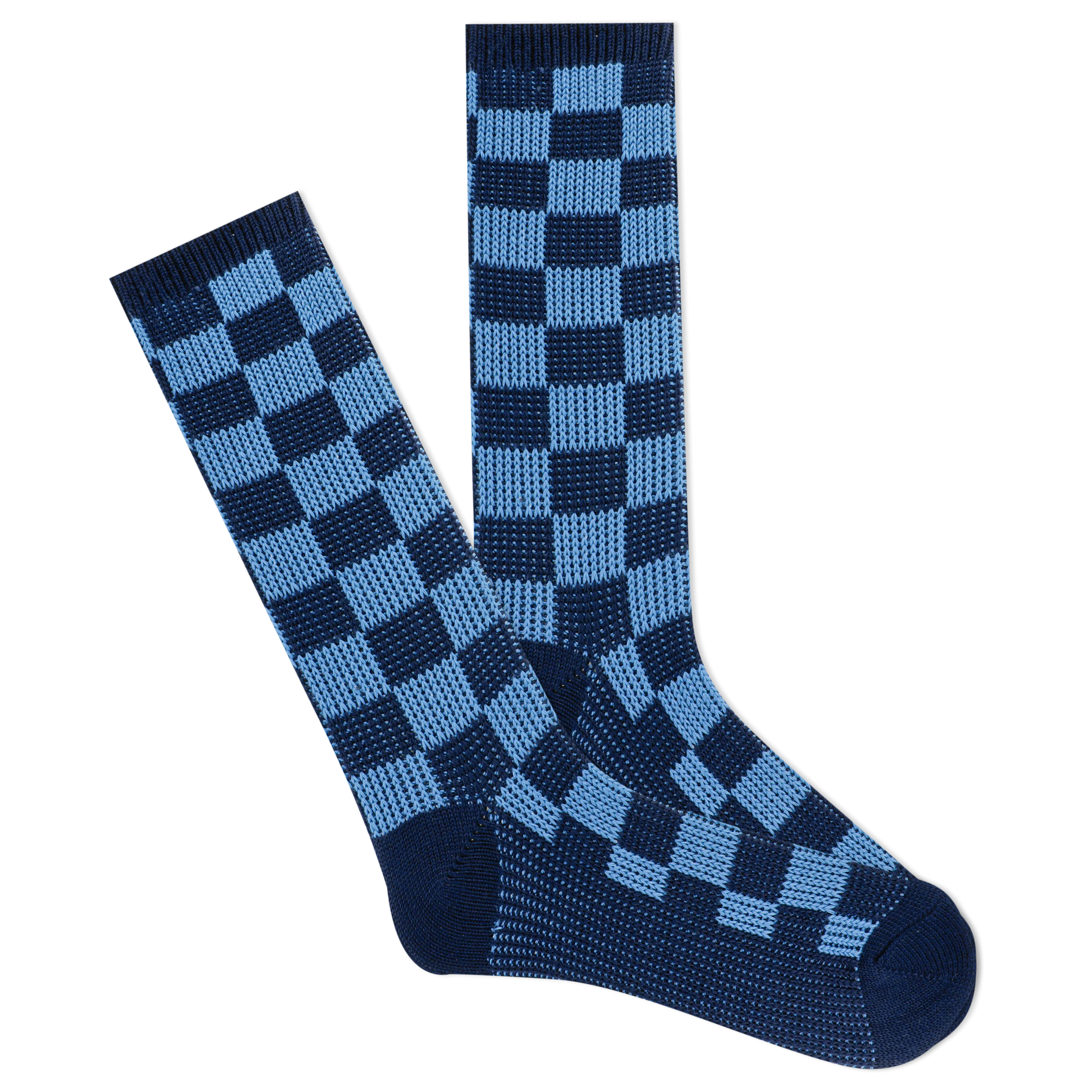 K.Bell Men's Checker Pattern Boot Crew Sock