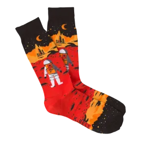 Mens Red Planet Crew Socks from K.Bell