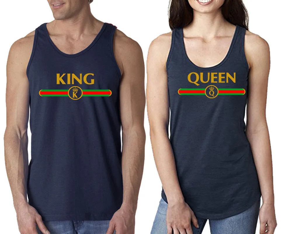 King and Queen Couple Matching Tanktops