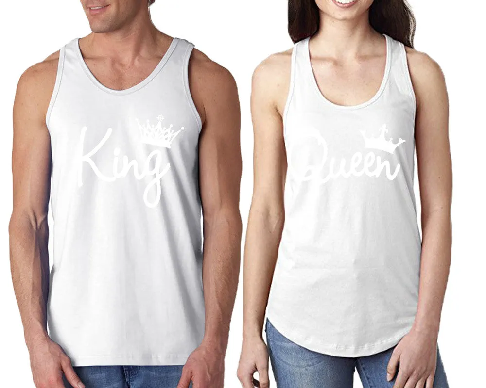 King and Queen Couple Matching Tanktops