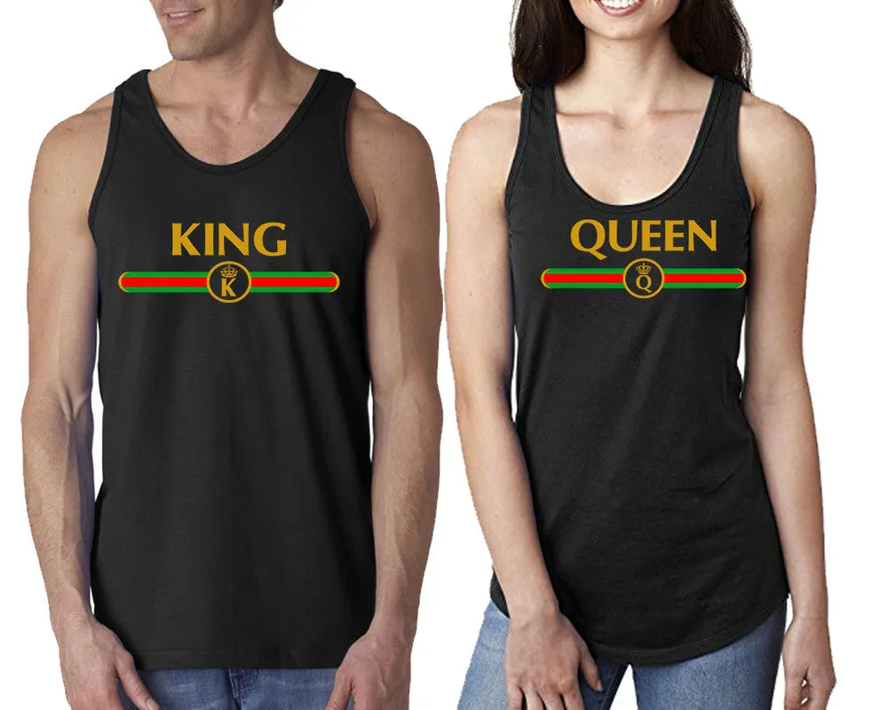 King and Queen Couple Matching Tanktops