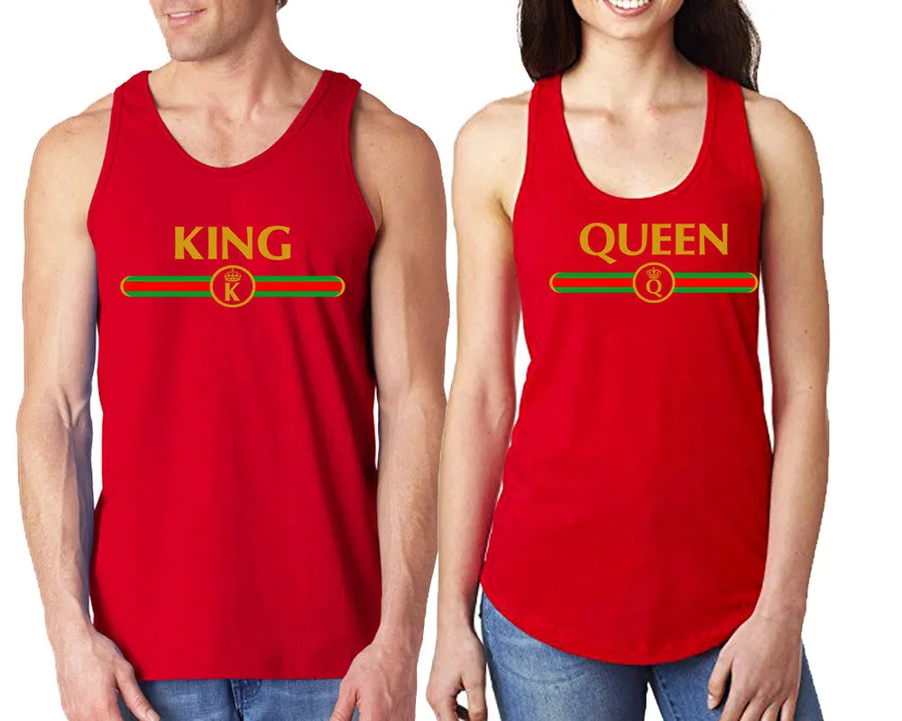 King and Queen Couple Matching Tanktops