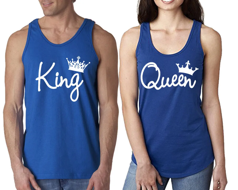 King and Queen Couple Matching Tanktops