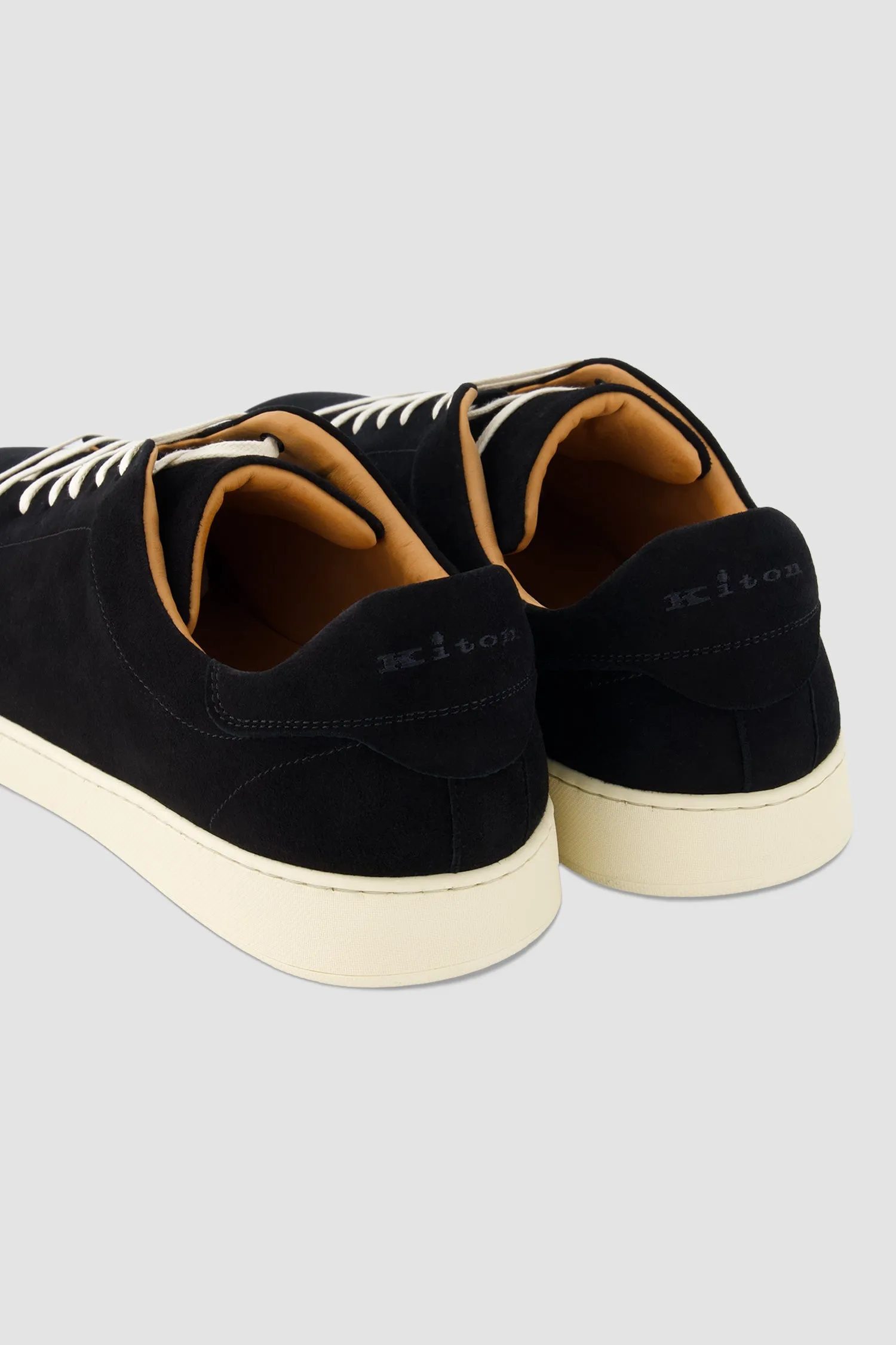 Kiton Black Canvas Sneakers