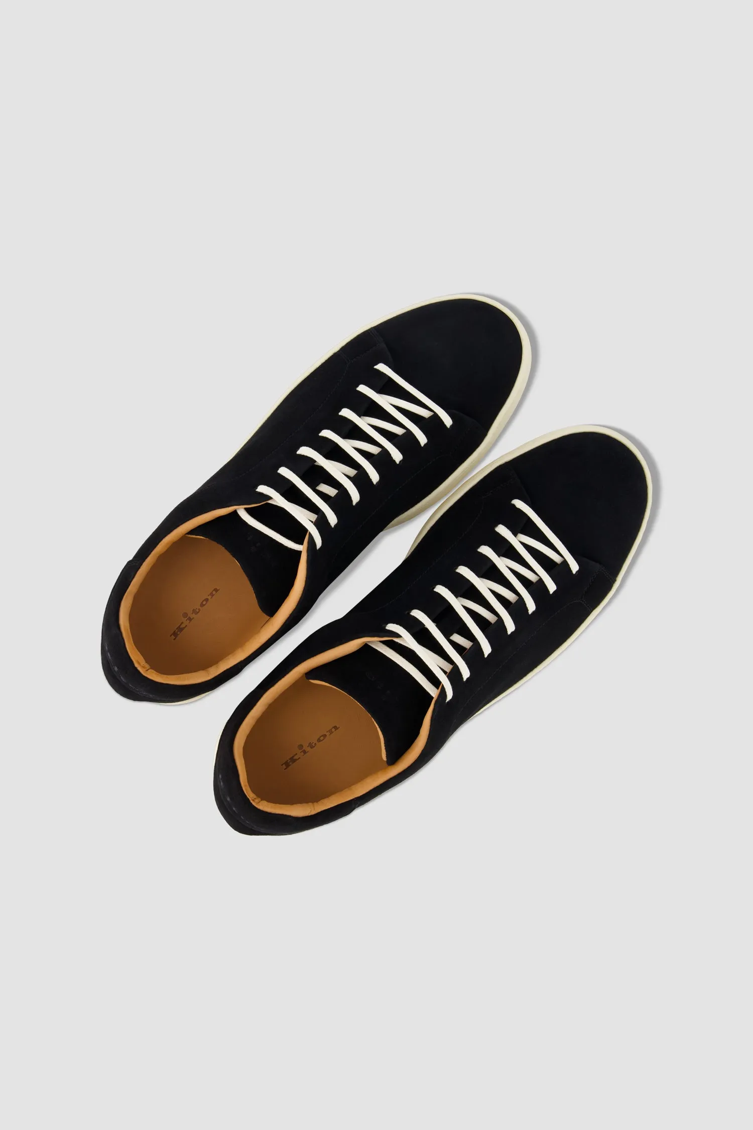 Kiton Black Canvas Sneakers