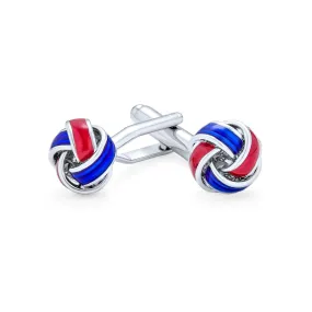 Knot Woven Rope Twist Shirt Cufflinks Gold Plated Stainless Steel