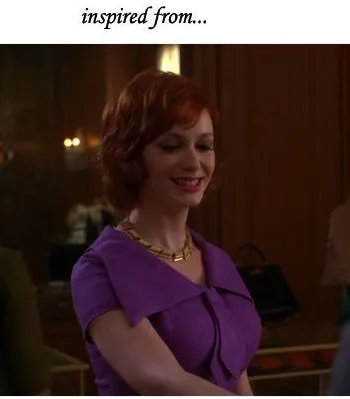 Lauren - purple Joan Holloway wiggle dress