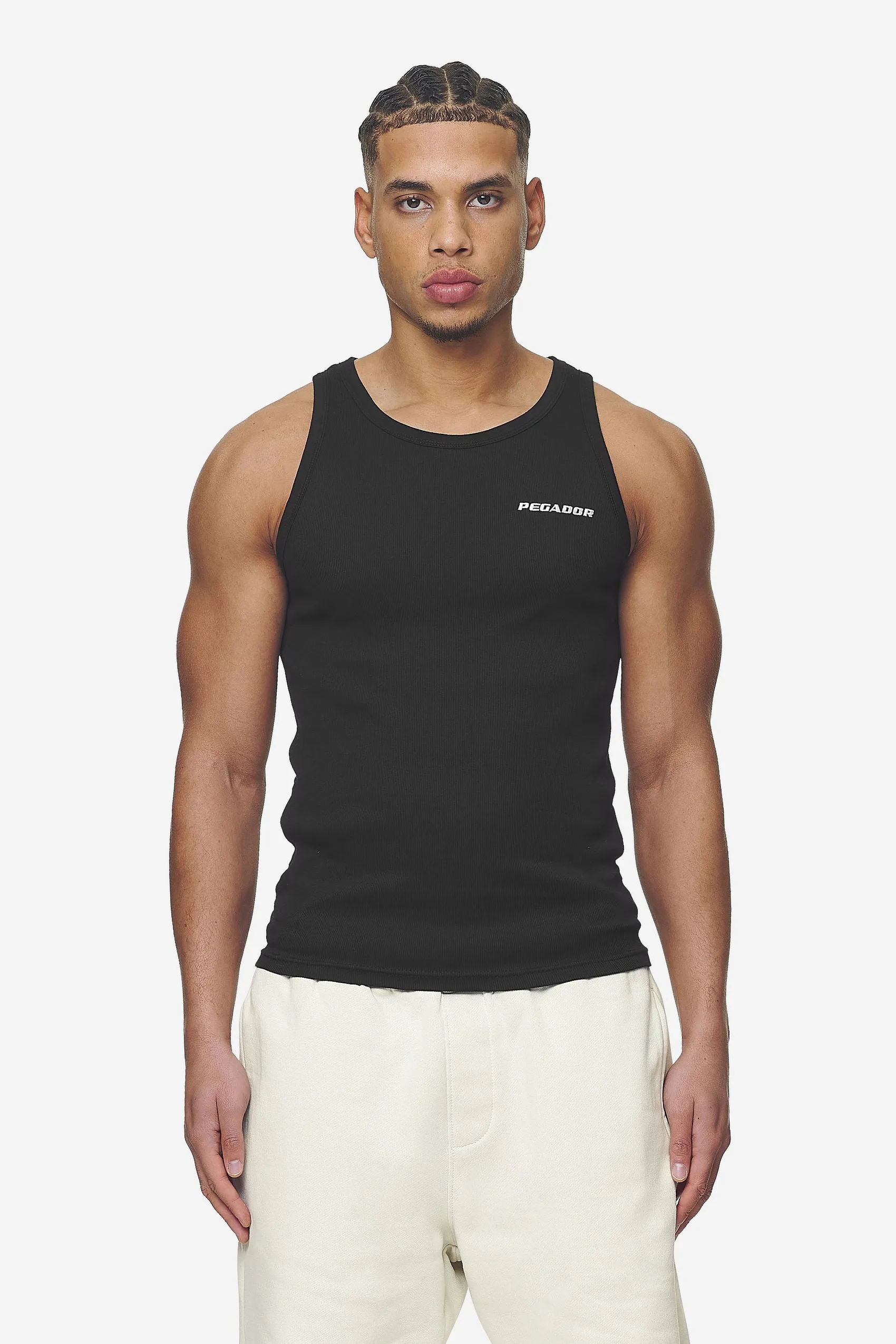 Logo Rib Undershirt Black