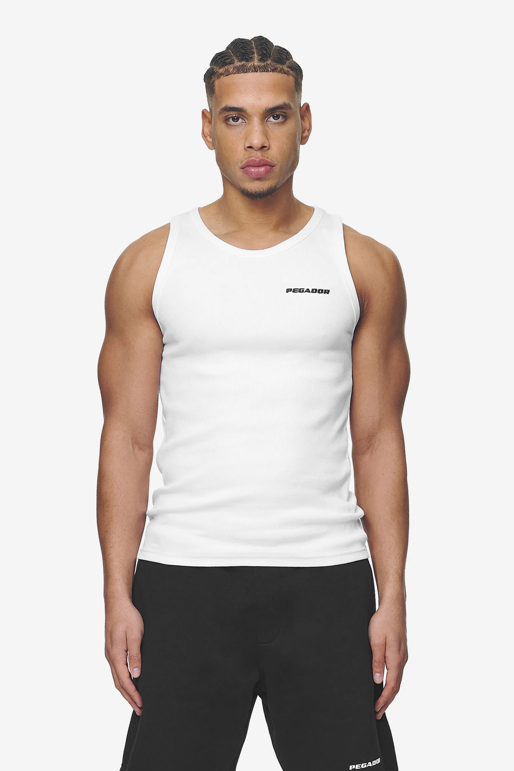 Logo Rib Undershirt White