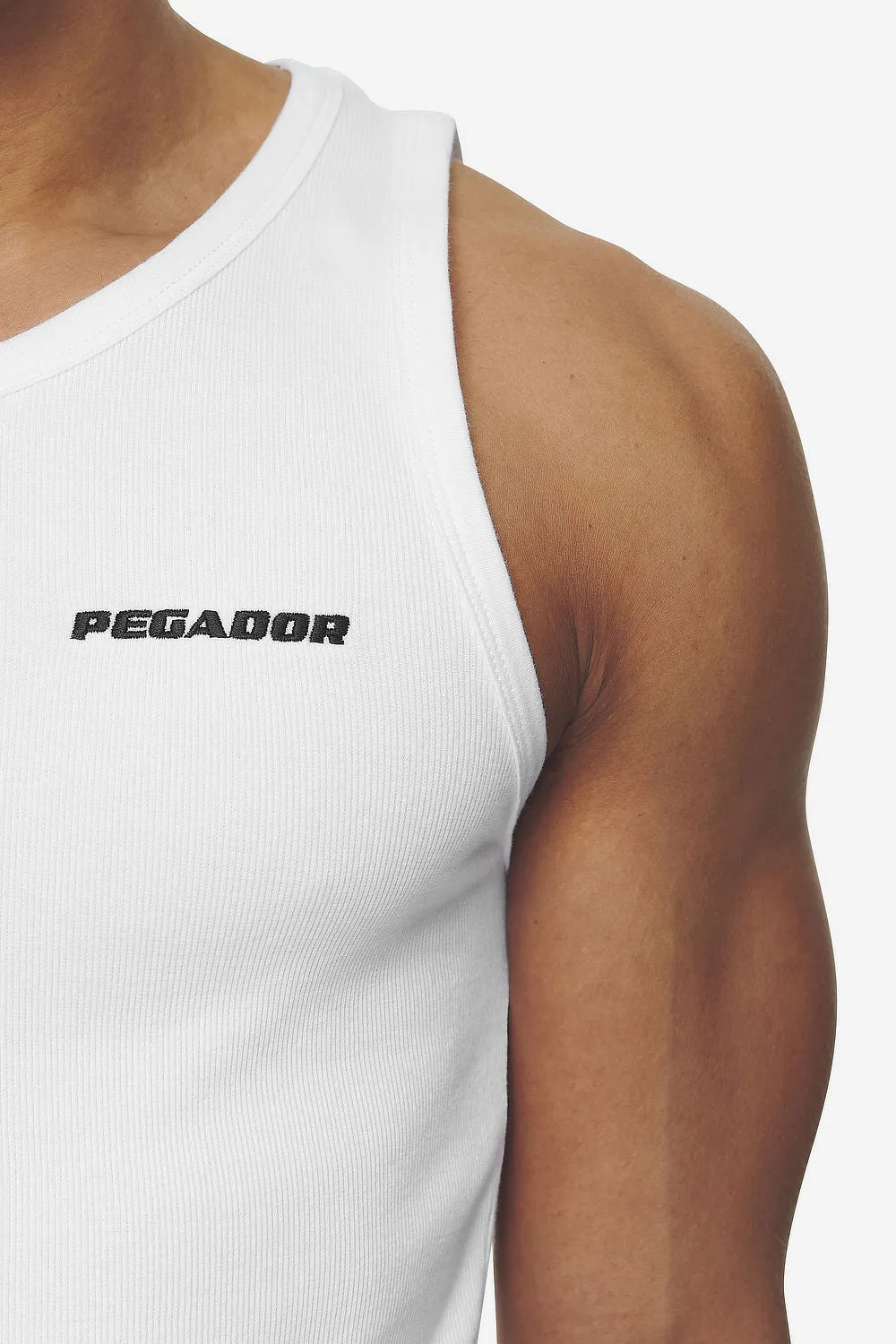 Logo Rib Undershirt White