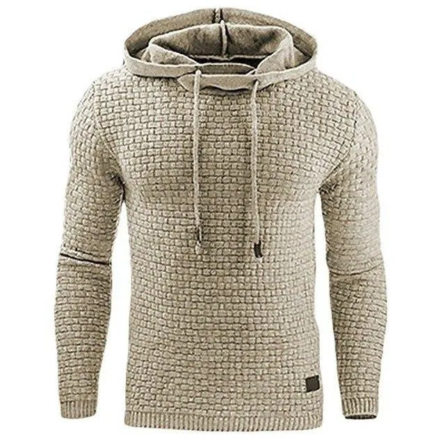 Long Sleeve Solid Color Hooded Sweatshirt for Casual & Sportswear