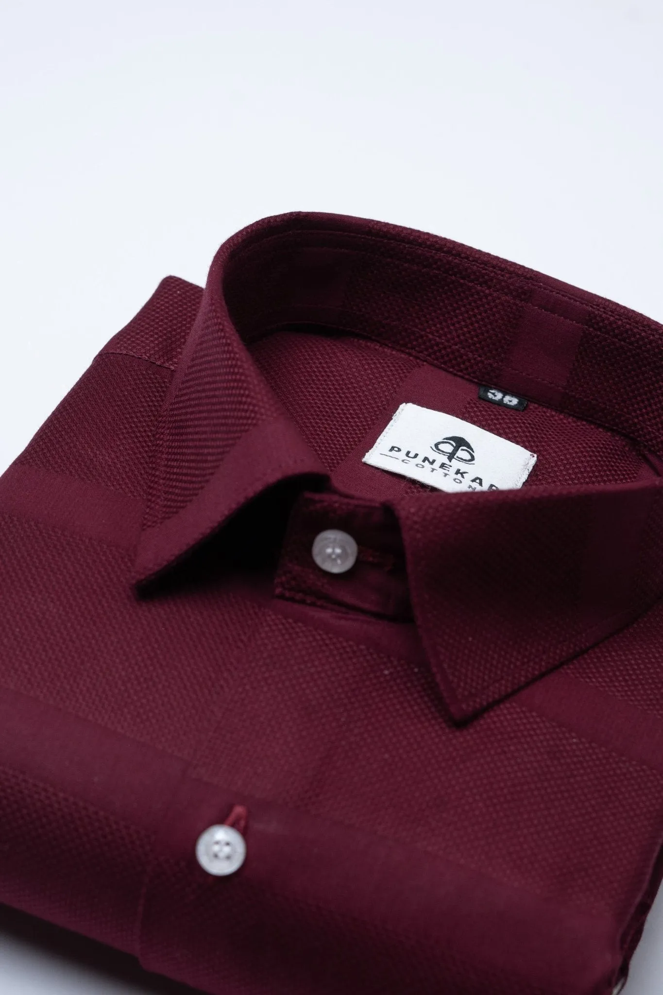 Maroon Color Pure Cotton Wide Stripe Shirt For Men