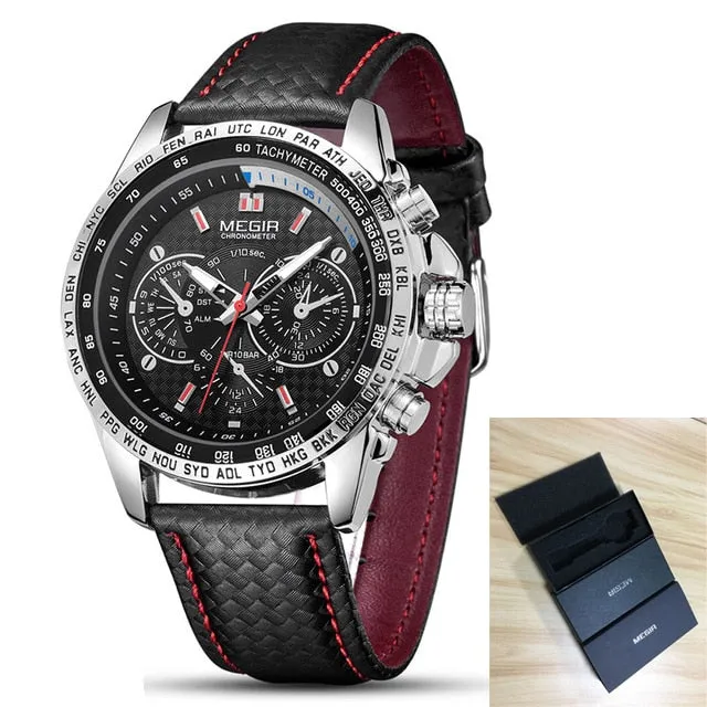 MEGIR Top Brand Luxury Quartz Waterproof Men Wrist Watch