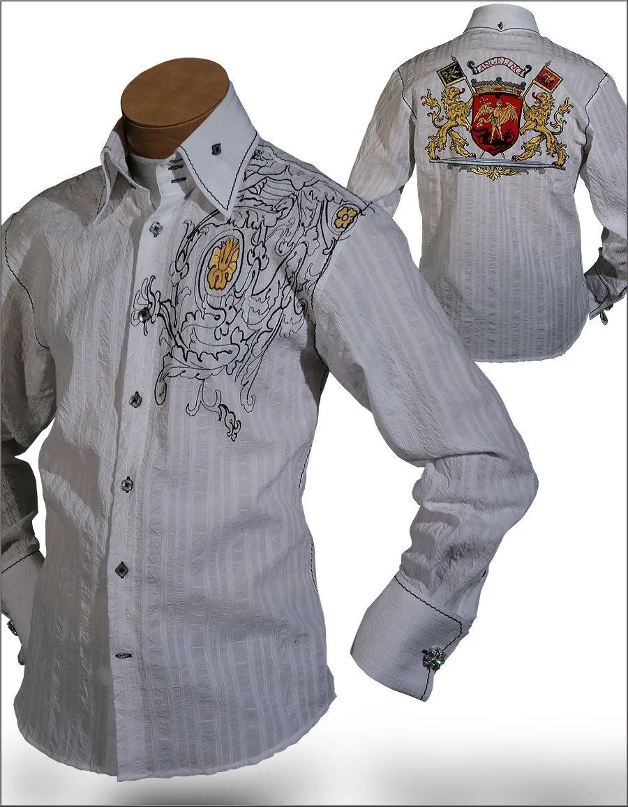 Men' Fashion shirt Lion White,