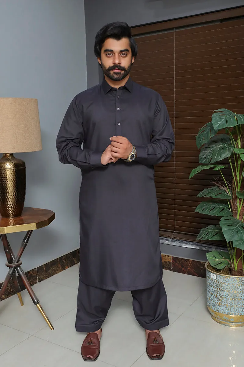 Men premium wash n wear Kameez Shalwar CHARCOL