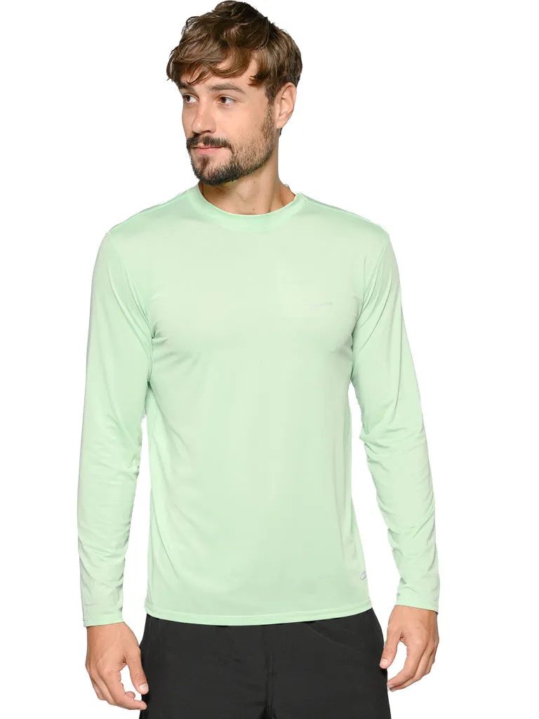 Men's Long Sleeve Ultra Light Weight Sun Shirts in solid heirloom colors