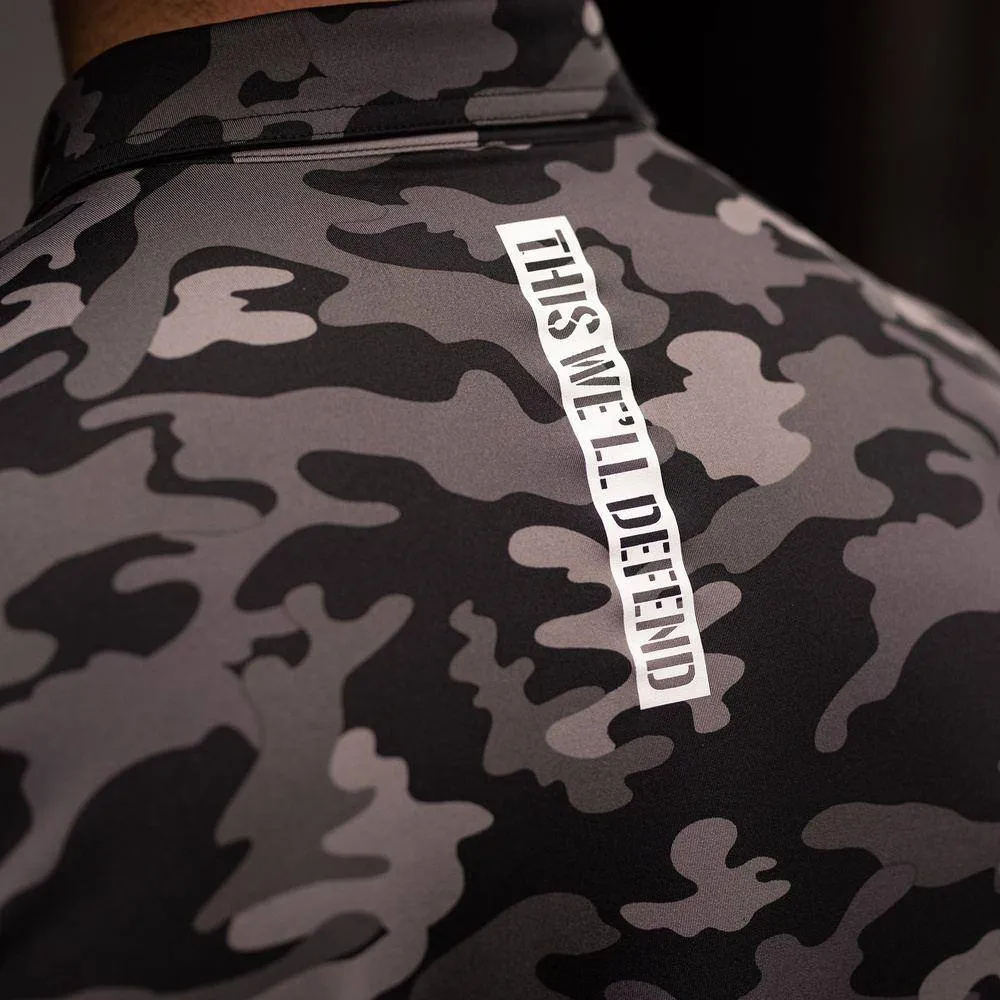 Men's Polo - Black Camo