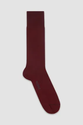 Nobile Solid Burgundy Crew Socks