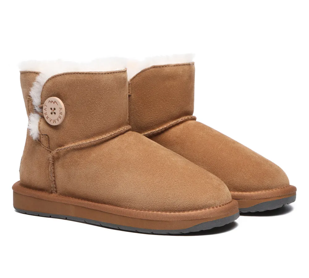 Premium Australian Sheepskin Boots Unisex Mini Button Plus