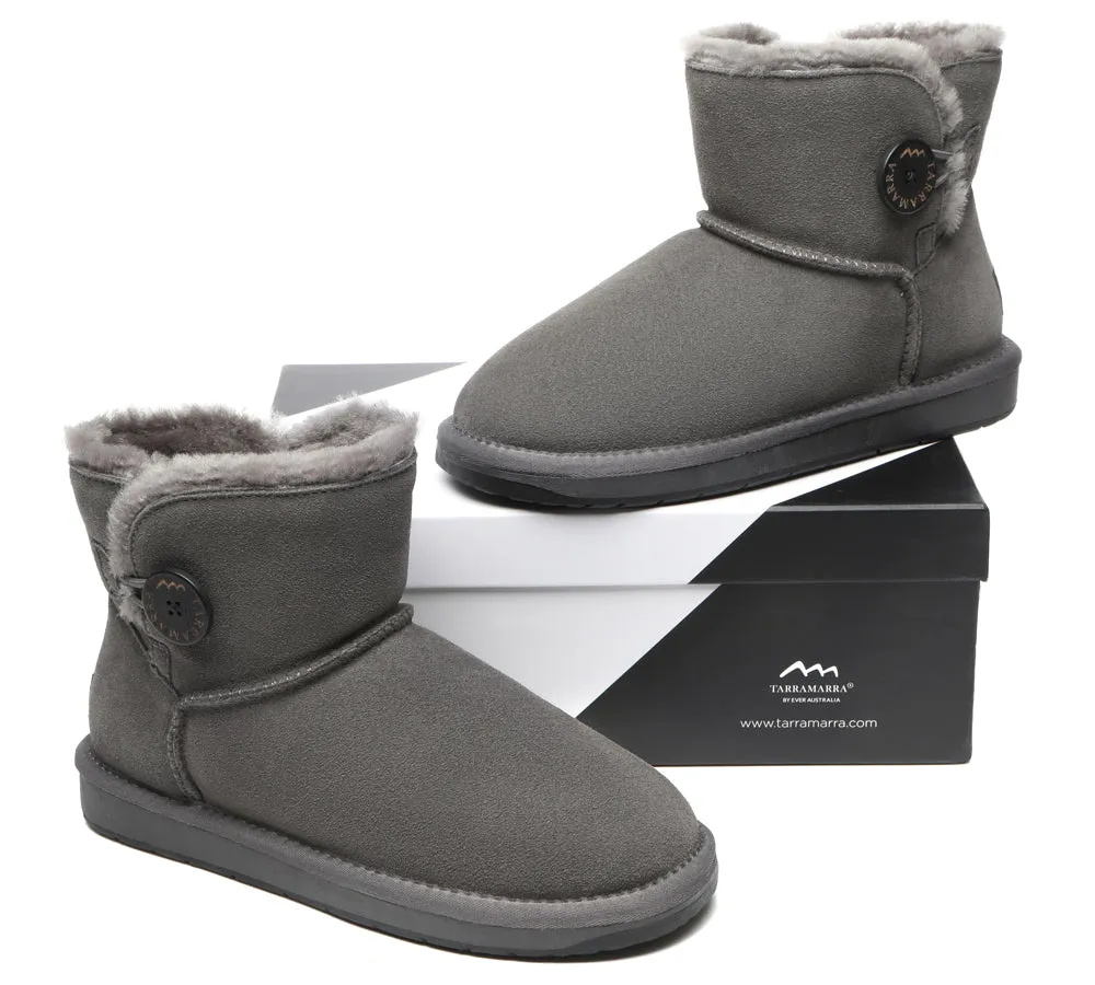 Premium Australian Sheepskin Boots Unisex Mini Button Plus