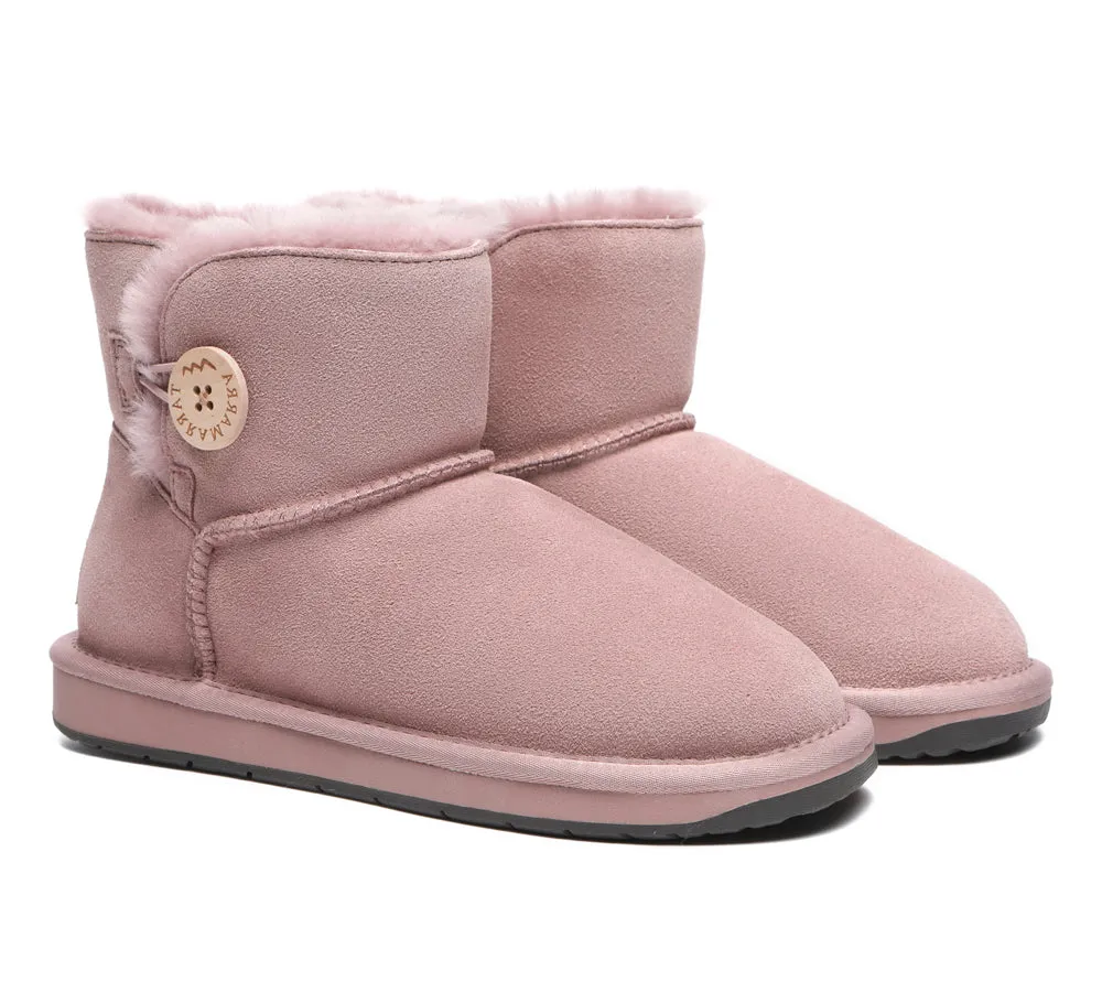 Premium Australian Sheepskin Boots Unisex Mini Button Plus