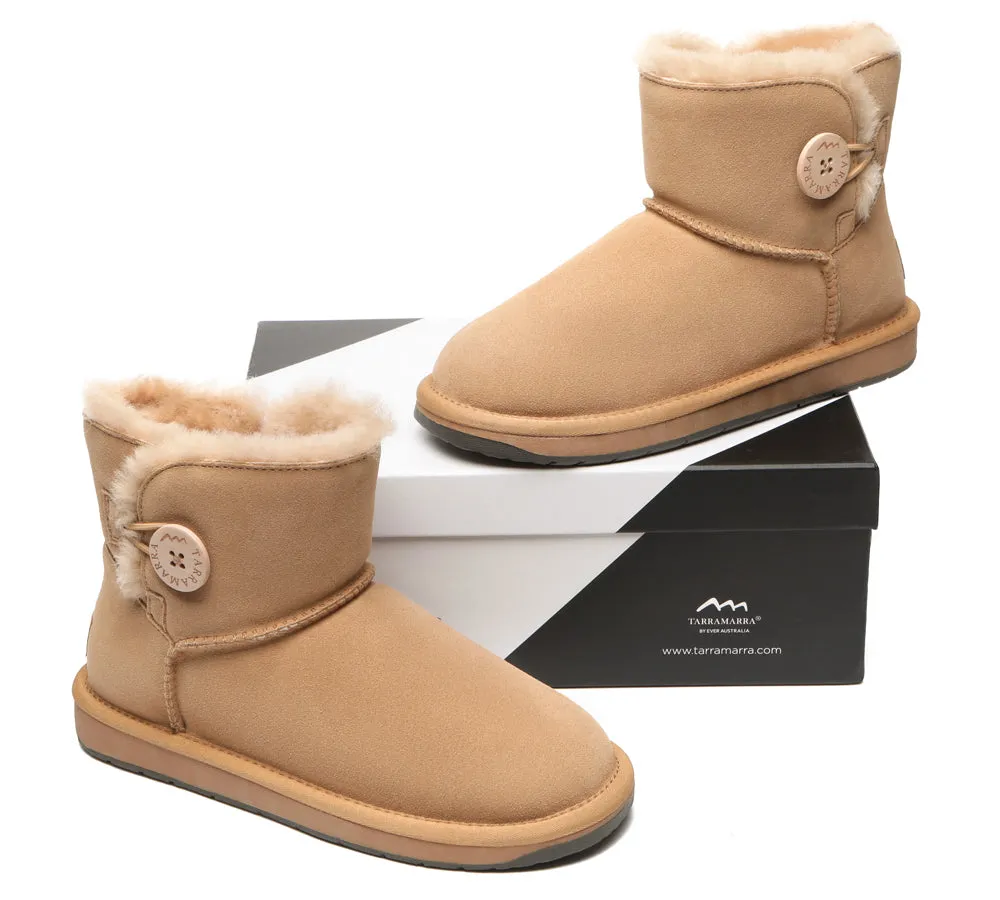 Premium Australian Sheepskin Boots Unisex Mini Button Plus